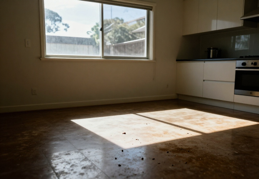 Rodent infestation in a Bayview garage before treatment